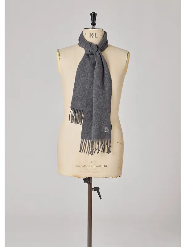 Paul Smith Men's Zebra Scarf - Slate Image 5