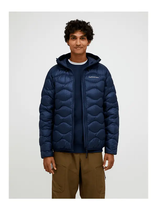 Peak Performance Men's Helium Down Hooded Jacket - Blue Shadow Image 2