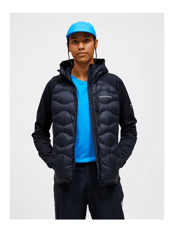 Peak Performance Men's Helium Down Hybrid Hooded Jacket - Black Image 2