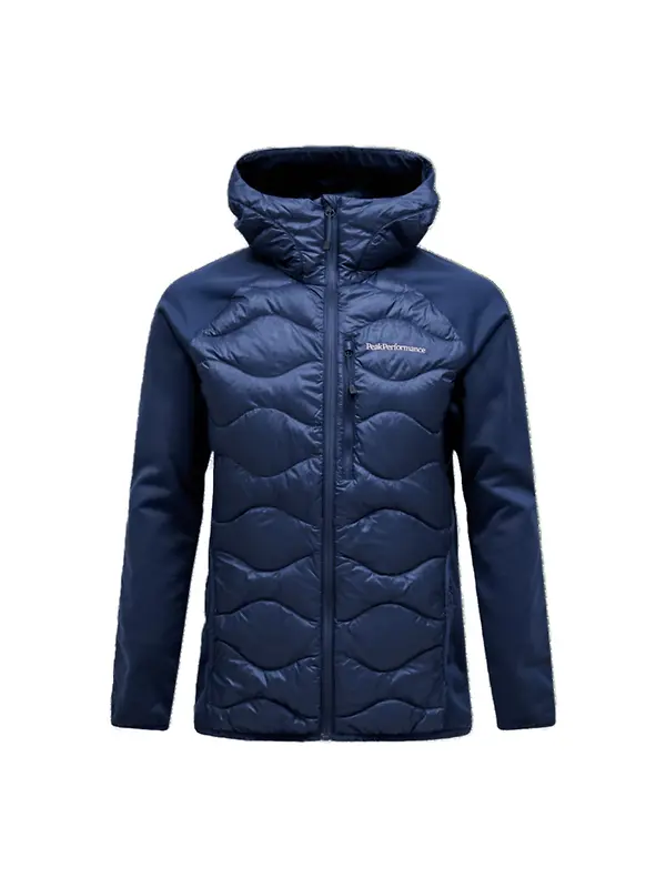 Peak Performance Men's Helium Down Hybrid Hooded Jacket - Blue Shadow Image 1