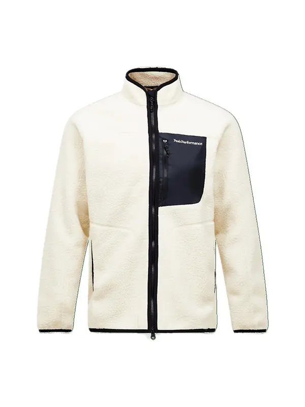 Peak Performance Men's NatureRush Pile Zip Jacket - Sand Fog/Black Image 1