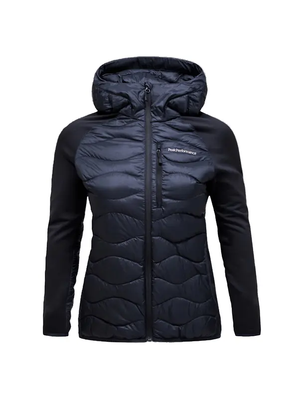 Peak Performance Women's Helium Hybrid Down Hooded Jacket - Black Image 1