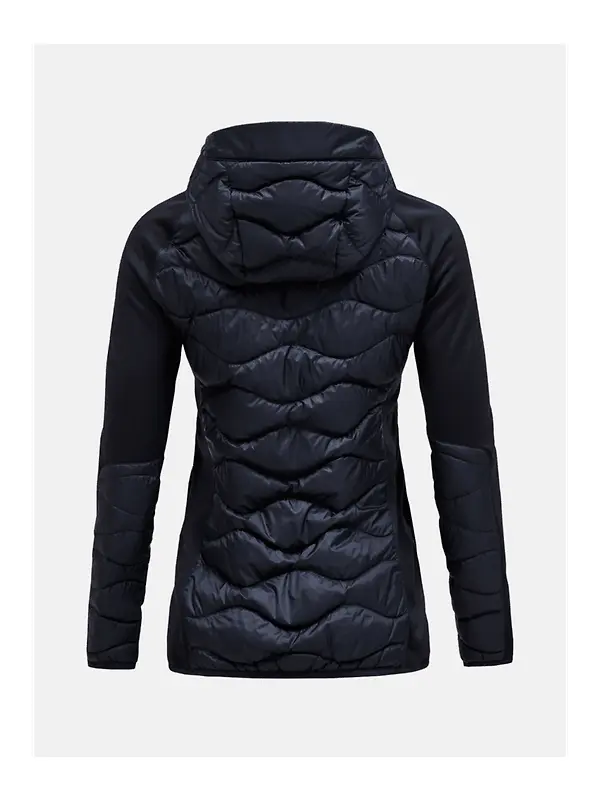 Peak Performance Women's Helium Hybrid Down Hooded Jacket - Black Image 7