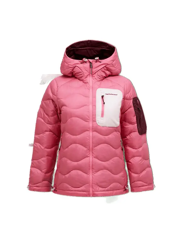 Peak Performance Women's Helium Utility Down Hooded Jacket - Mountain Blush/Frosted Blossom Image 1