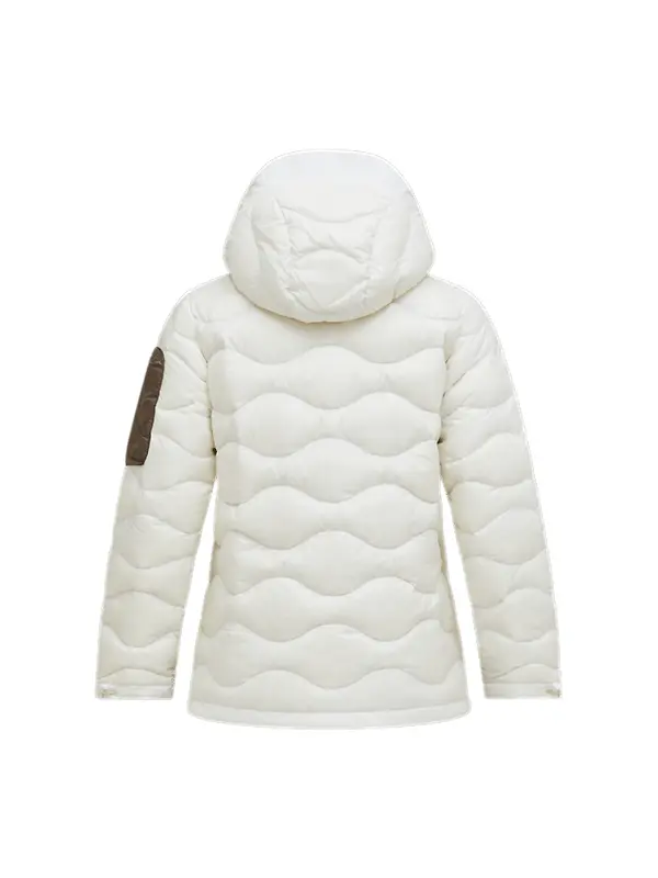 Peak Performance Women's Helium Utility Down Hooded Jacket - Offwhite/Antarctica Image 3