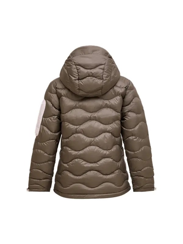 Peak Performance Women's Helium Utility Down Hooded Jacket - Terrain Tan/Mountain Blush Image 2