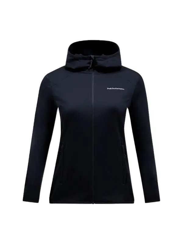 Peak Performance Women's Light Zip Hoodie - Black Image 1