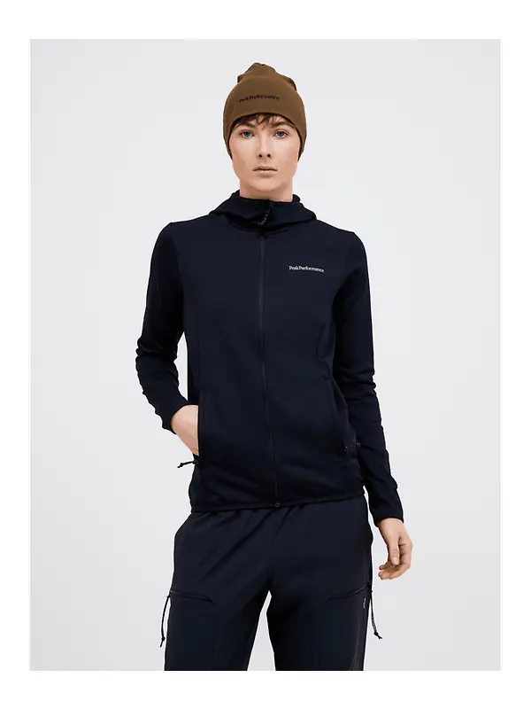 Peak Performance Women's Light Zip Hoodie - Black Image 2