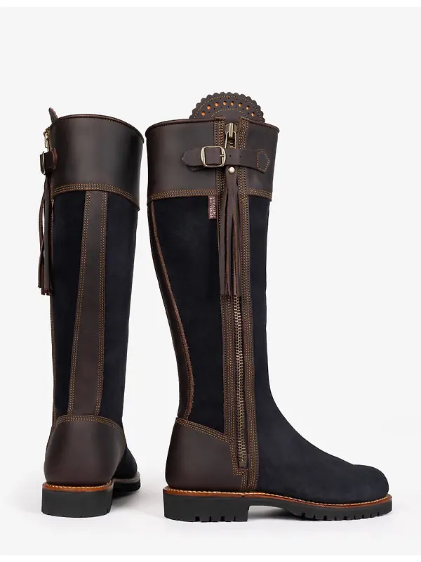 Penelope Chilvers Women's Inclement Long Tassel Boots Generous Fit - Navy/Dark Brown Image 2
