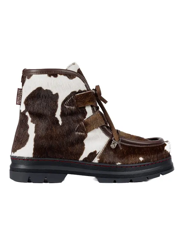 Penelope Chilvers Women's Incredible Friesian Shearling-Lined Boots - Brown/White Image 1