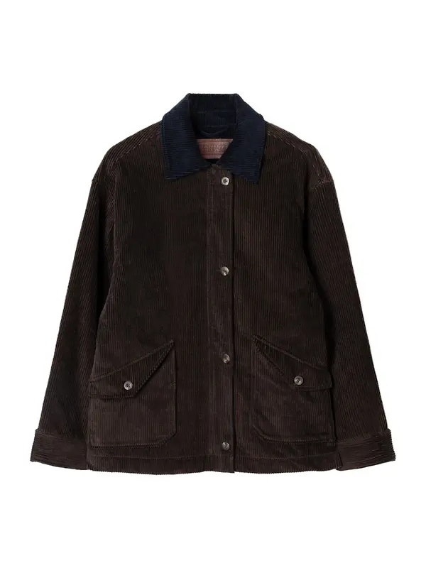 Penelope Chilvers Women's Practically Perfect Cord Jacket - Bitter Chocolate Image 1