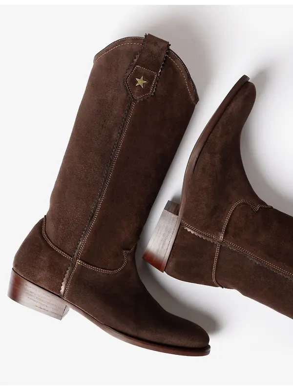 Penelope Chilvers Women's Topanga Suede Boots - Bitter Chocolate Image 3
