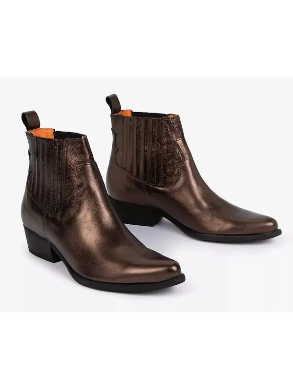 Penelope Chilvers Women's Frontier Metallic Leather Boot - Walnut Image 2