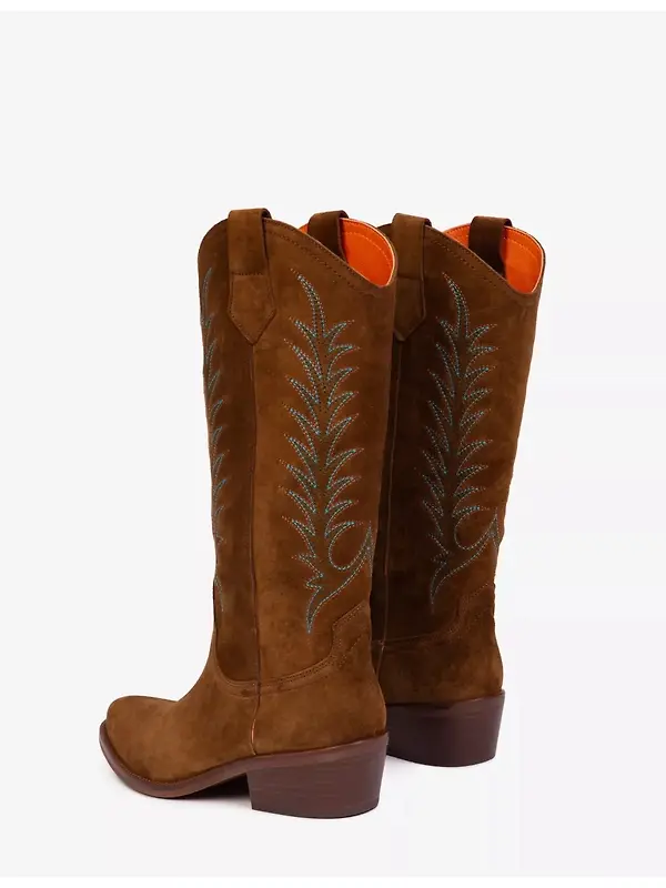 Penelope Chilvers Women's Goldie Embroidered Cowboy Boots - Peat Image 5