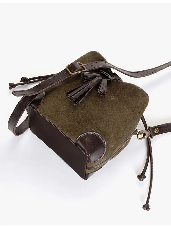 Penelope Chilvers Women's Suede Fortune Teller Bag - Bitter Chocolate/Khaki Image 2