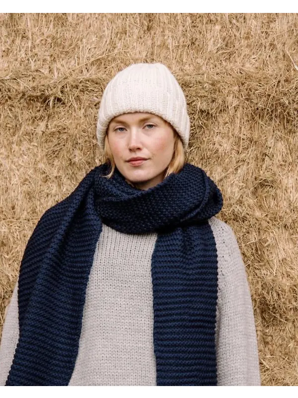 Peregrine Milliner Ribbed Beanie - Ecru Image 7