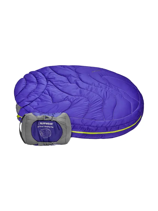 RUFFWEAR Highlands Dog Sleeping Bag - Huckleberry Blue Image 1