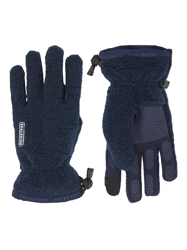 Sealskinz Hoveton Waterproof Heavy Sherpa Fleece Gloves - Navy Image 1