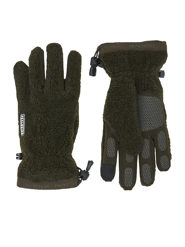 Sealskinz Hoveton Waterproof Heavy Sherpa Fleece Gloves - Olive Image 1