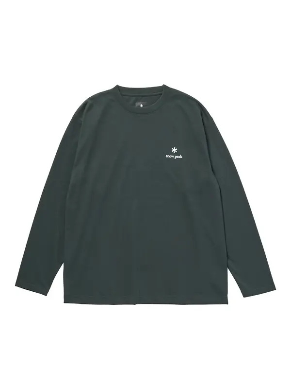 Snow Peak New Standard Logo L/S T-Shirt - Dark Green Product Image
