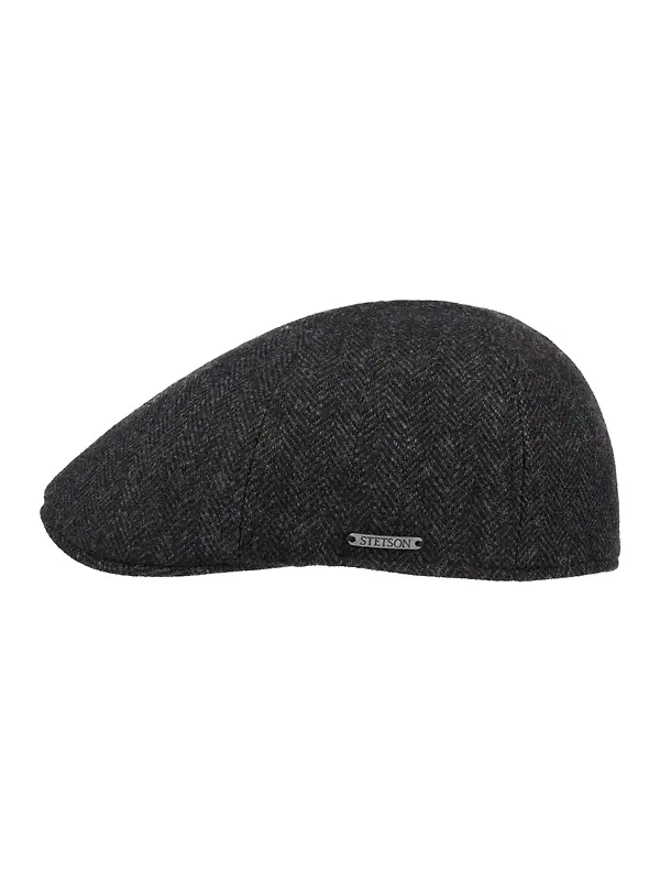 Stetson Men's Texas Wool Herringbone Cap - Dark Grey Image 1