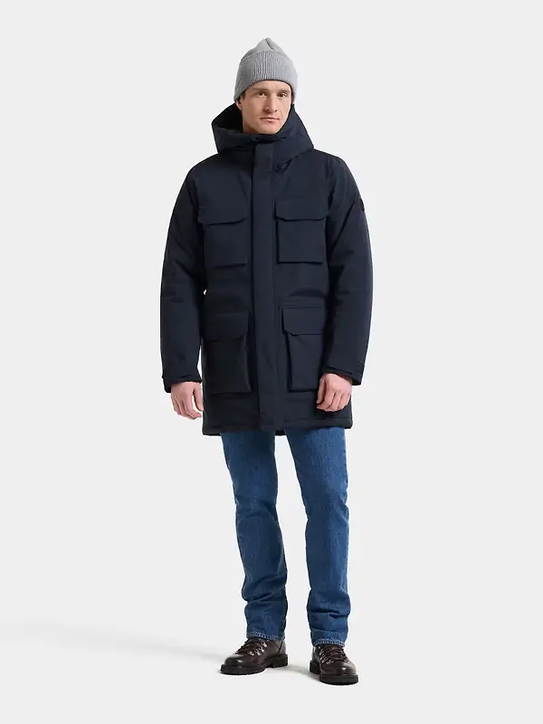 Didriksons Men's Aiden Waterproof Parka - Dark Night Blue Image 3