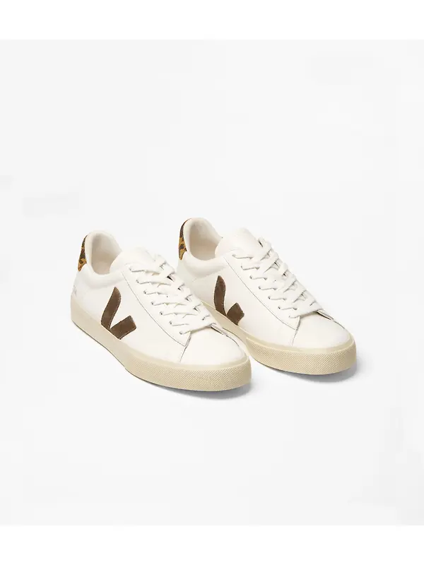 Veja Women's Campo Leather Trainers - White Camel Wild Country Image 3