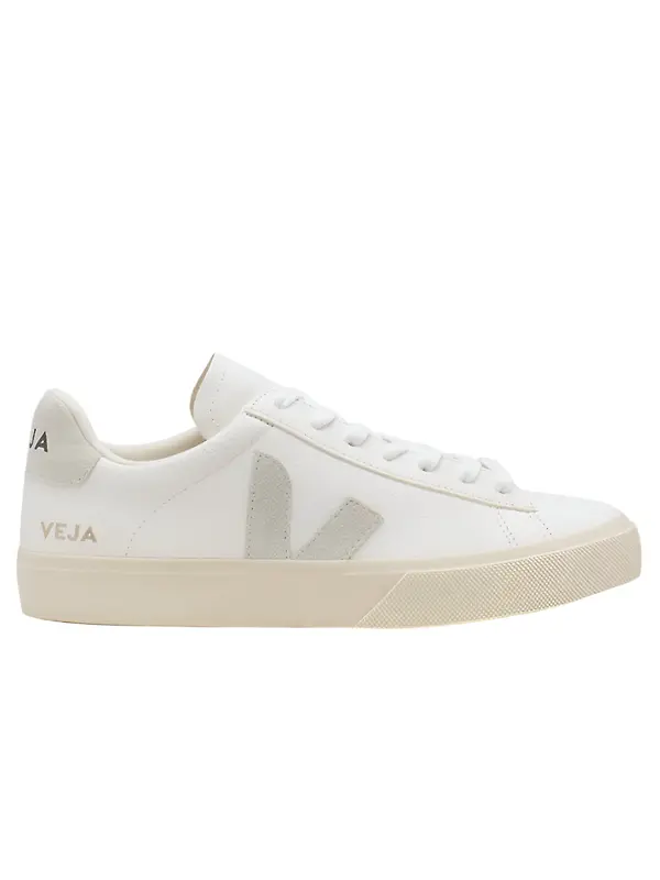 VEJA Women's Campo Leather Sneaker - White Natural Image 1