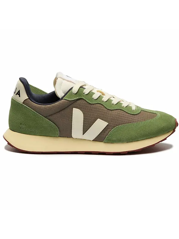 VEJA Men's Rio Branco II Ripstop Retro-Running Trainers - Kaki Pierre Image 1