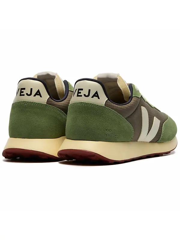 VEJA Men's Rio Branco II Ripstop Retro-Running Trainers - Kaki Pierre Image 4