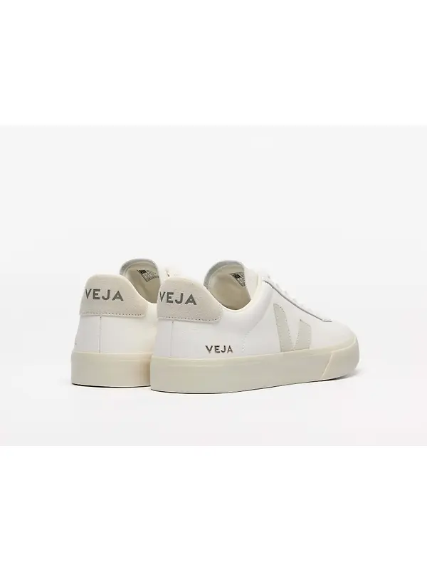 VEJA Women's Campo Leather Sneaker - White Natural Image 5