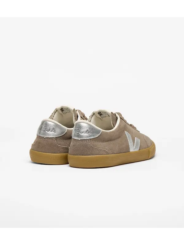 Veja Women's Volley Suede Trainers - Moonrock Silver Image 3