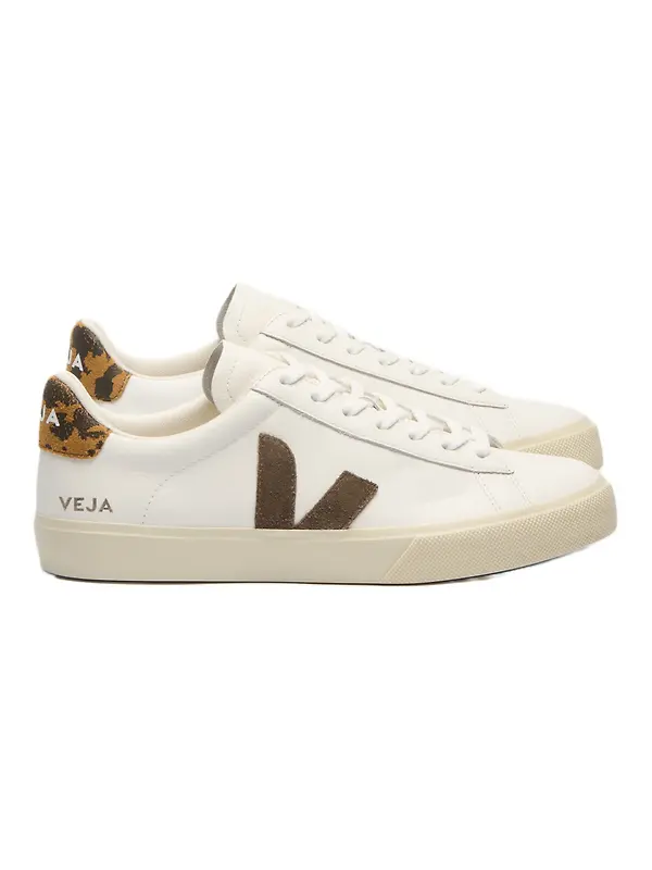 Veja Women's Campo Leather Trainers - White Camel Wild Country Image 1