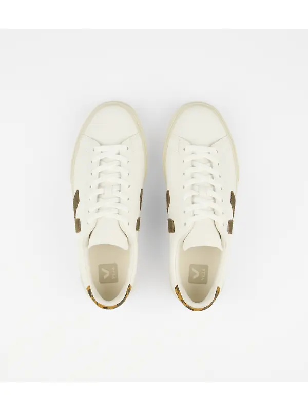 Veja Women's Campo Leather Trainers - White Camel Wild Country Image 5
