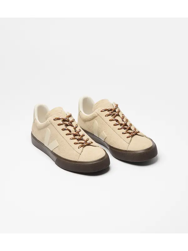 Veja Women's Campo Textured Suede Trainers - Almond Pierre Image 2