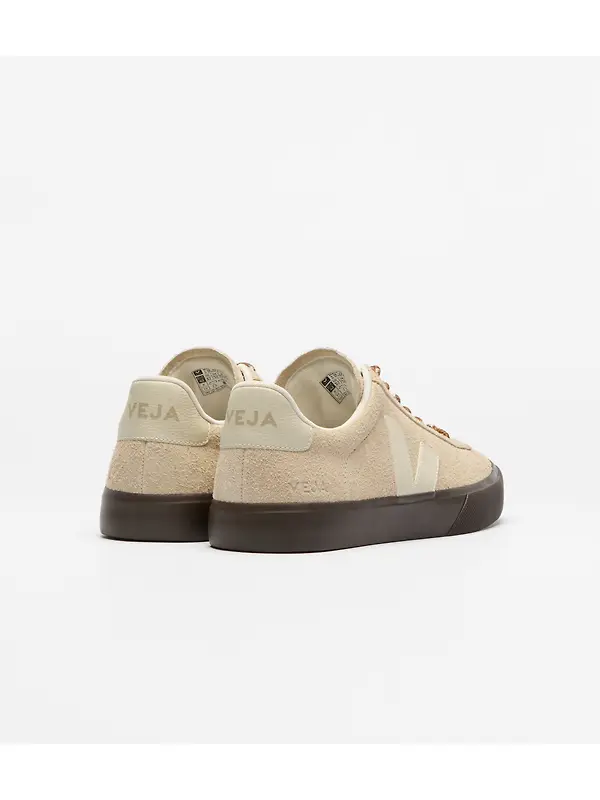 Veja Women's Campo Textured Suede Trainers - Almond Pierre Image 3