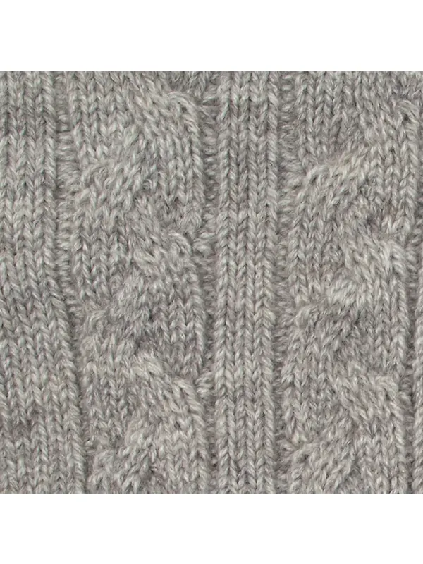 Dents Women's Fingerless Cable Knit Gloves - Dove Grey Image 5