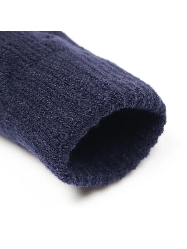 Dents Women's Fingerless Cable Knit Gloves - Navy Image 3