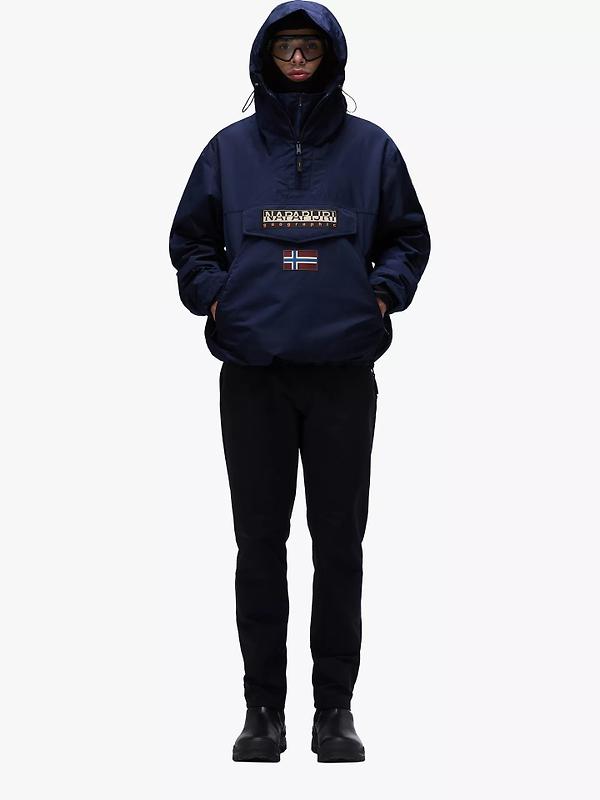 Napapijri Rainforest Next Anorak Jacket - Blue Marine Image 4