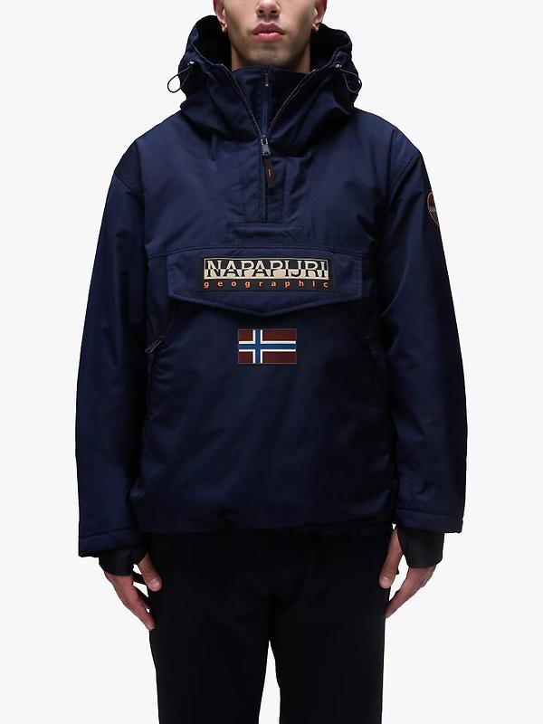 Napapijri Rainforest Next Anorak Jacket - Blue Marine Image 3