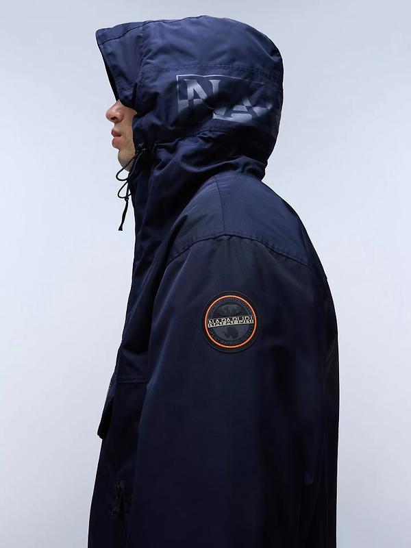 Napapijri Rainforest Next Anorak Jacket - Blue Marine Image 6