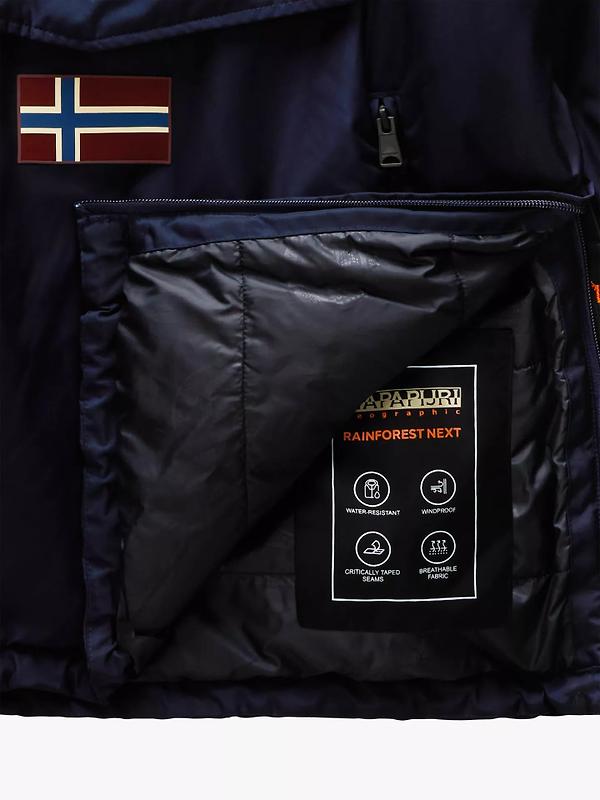Napapijri Rainforest Next Anorak Jacket - Blue Marine Image 7