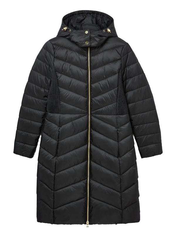 Joules Women's Pembury Showerproof Longline Hooded Coat - Black Image 1