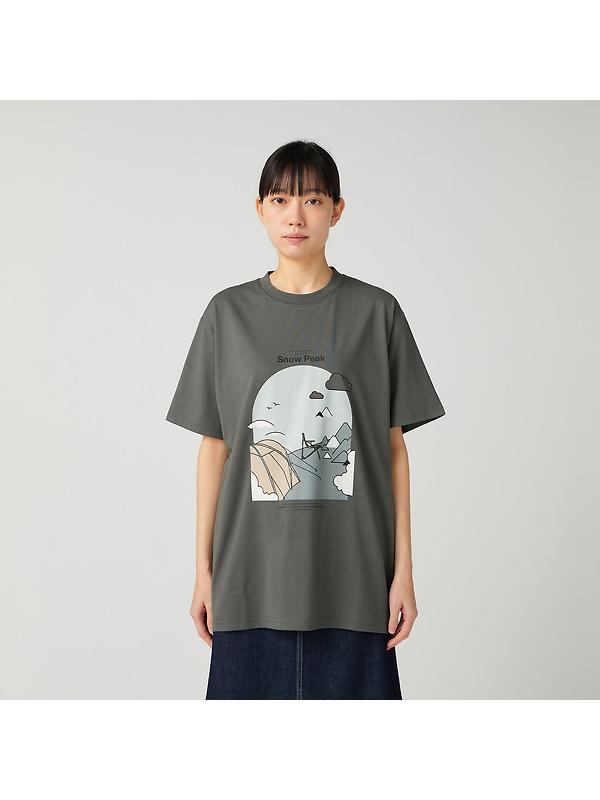 Snow Peak Camping Graphic T-Shirt - Grey Image 3