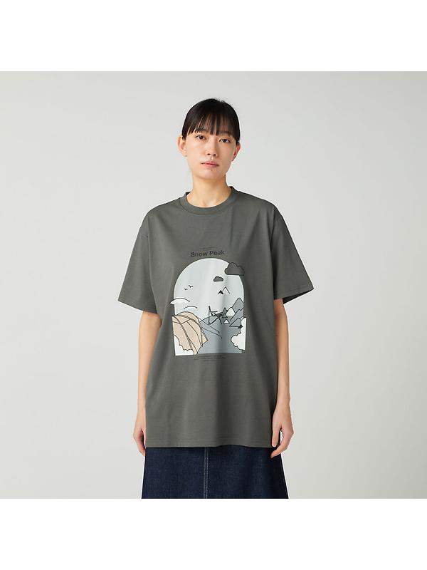 Snow Peak Camping Graphic T-Shirt - Grey Image 4