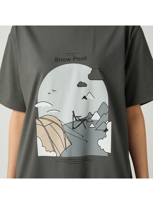 Snow Peak Camping Graphic T-Shirt - Grey Image 7