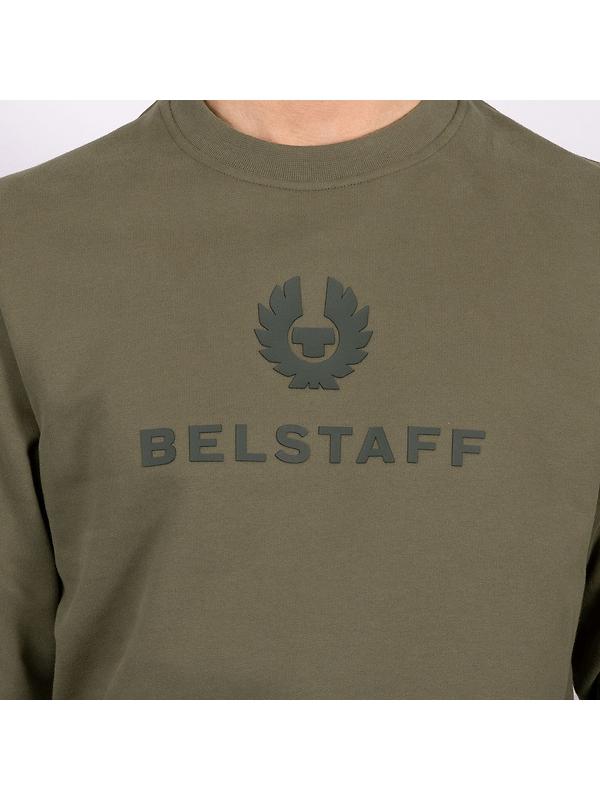 Belstaff Men's Cotton Fleece Signature Crewneck Sweatshirt - Surplus Green Image 2
