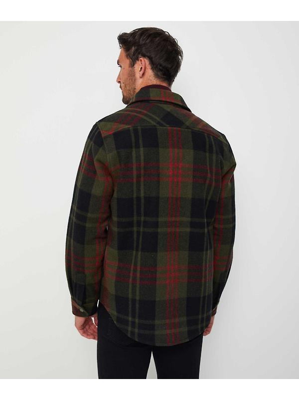 Woolrich Men's Alaskan Melton Overshirt - Greenstone Check Image 3