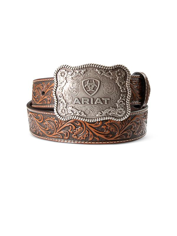 Ariat Men's Leather Cow Buckle Belt - Brown Product Image