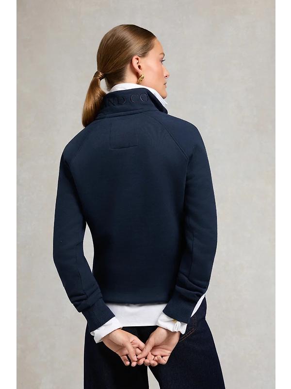 Holland Cooper Women's Sporting Goods Zip Henley - Ink Navy Image 5